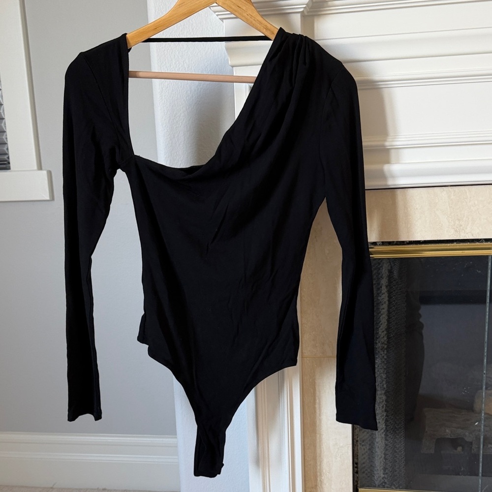 ASTR the label black bodysuit NWT